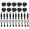 DAOKI 30PCS DC-022 DC Power Jack Socket 5.5x2.1mm Female Panel Mount Connector with Waterproof Cap, DC Male Plug, Screw Nut