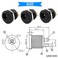 DAOKI 30PCS DC-022 DC Power Jack Socket 5.5x2.1mm Female Panel Mount Connector with Waterproof Cap, DC Male Plug, Screw Nut