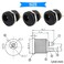 DAOKI 30PCS DC-022 DC Power Jack Socket 5.5x2.1mm Female Panel Mount Connector with Waterproof Cap, DC Male Plug, Screw Nut
