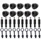 DAOKI 30PCS DC-022 DC Power Jack Socket 5.5x2.1mm Female Panel Mount Connector with Waterproof Cap, DC Male Plug, Screw Nut