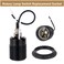 Phenolic (Bakelite) Threaded Medium Base E26 Fixture Socket with 10cm Wire, TWDRTDD US E26 Standard Lamp Holder (with Rotary Switch,Black)