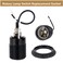 Phenolic (Bakelite) Threaded Medium Base E26 Fixture Socket with 10cm Wire, TWDRTDD US E26 Standard Lamp Holder (with Rotary Switch,Black)