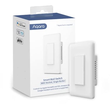 Aqara Zigbee Smart Light Switch (with Neutral, Single Rocker)