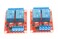NOYITO 2 Channel Relay Module with Isolated Optocoupler 5V 12V 24V High Low Level Trigger Module Triggered (Pack of 2) (5V, Red)