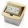 Leviton Pop-Up Floor Box with 20 Amp, Tamper-Resistant Outlet, Brass, PFTR2-BR