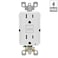 15 Amp 125-Volt Duplex Self-Test Slim GFCI Outlet, White (4-Pack)