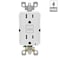 15 Amp 125-Volt Duplex Self-Test Slim GFCI Outlet, White (4-Pack)
