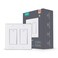 MoesGo Smart Push Button Light Switch, WiFi Multi-Control, White 2 Gang