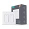 MoesGo Smart Push Button Light Switch, WiFi Multi-Control, White 2 Gang