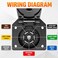 7-Way RV Trailer Light Connector Socket Kit with Pigtail Wiring Harness