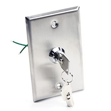 Fielect Key Switch Lock On/Off Exit Switch Emergency Door Release SPST
