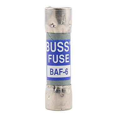Cooper Bussmann BAF-6 Fast Acting Midget Fuse, 6-Amps, 250-Volts, (10-Pack)