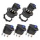 AutoEC Rocker Switch with Shell 12V 20A Blue Lighted Round Switch