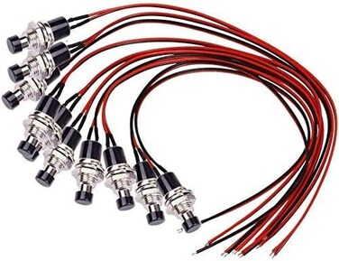 dstfuy Momentary Push Button Switch,SPST 2Pin ON/Off Mini Button Switch.