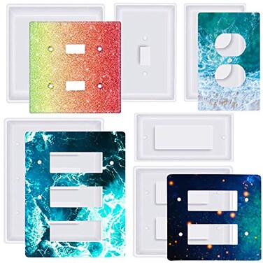 Moukiween Light Switch Cover Resin Molds Switch Plate Covers Silicone Mold