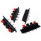 Honbay 4PCS 4 Pin Speaker Terminal Block 4 Position Amplifier Spring Jointing Clamp Test Clip Stereo Speaker Strip Shaped Push Release Connector Plate