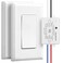 SURAIELEC 3 Way Wireless Light Switch Kit with Receiver, Interference-Free
