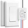 SURAIELEC 3 Way Wireless Light Switch Kit with Receiver, Interference-Free