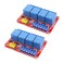 AEDIKO 2pcs DC 12V Relay Module 4 Channel Relay Board Shield with Optocoupler Isolation Suport High/Low Level Trigger