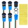 DaierTek Latching Push Button Switch 12V Pushbutton Switch Blue LED 12 Volt Push Button Switch Metal Waterproof ON Off Switch 16mm with Label -5Pack