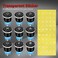 DaierTek Latching Push Button Switch 12V Pushbutton Switch Blue LED 12 Volt Push Button Switch Metal Waterproof ON Off Switch 16mm with Label -5Pack