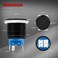 DaierTek 22mm Latching Push Button Switch 12V Waterproof Blue LED Metal Push Button Switch 12 Volt DC ON Off SPDT maintained Pushbutton Switch for Marine -2pcs