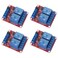 AEDIKO 4pcs DC 12V Relay Module 2 Channel Relay Board with Optocoupler Support High or Low Level Trigger