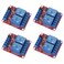 AEDIKO 4pcs DC 12V Relay Module 2 Channel Relay Board with Optocoupler Support High or Low Level Trigger