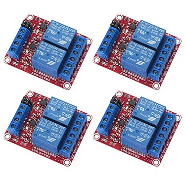 AEDIKO 4pcs Relay Module 24V Relay Board 2 Channel with Optocoupler Support High or Low Level Trigger