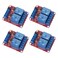 AEDIKO 4pcs DC 5V Relay Module 2 Channel Relay Board with Optocoupler Support High or Low Level Trigger