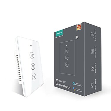 MoesGo Smart Dimmer Light Switch, WiFi RF433 Remote Multi-Control, White