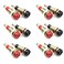 bnafes 2mm Female Extended Bind Post Alloy Socket Plug Panel Terminal Banana Jack Connector Black and Red 12 Pack