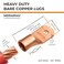 SELTERM 2pcs 4/0 AWG 1/4" Stud Heavy Duty Bare Copper Battery Wire Lugs