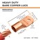 SELTERM 2pcs 4/0 AWG 1/4" Stud Heavy Duty Bare Copper Battery Wire Lugs