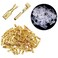 RuiLing 100-Pack 2.8mm Gold Female Spade Crimp Terminals with Insulating Sleeves Self Lock Plug Electrical Cable Quick Splice Connectors