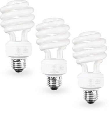 SLEEKLIGHTING E26 Standard Screw Base 23W Spiral CFL Light Bulb Warm White