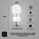 SLEEKLIGHTING E26 Standard Screw Base 23W Spiral CFL Light Bulb Daylight