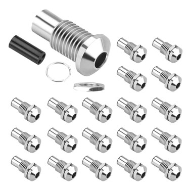DaierTek 20pcs 3MM Diode LED Light Holder Chrome Brass Prominent Bezel 6mm Dia. Screw Panel Mount