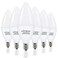 comzler E12 LED Ceiling Fan Light Bulbs 60W Equivalent 5000K Daylight