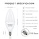 comzler E12 LED Ceiling Fan Light Bulbs 60W Equivalent 5000K Daylight