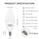 comzler E12 LED Ceiling Fan Light Bulbs 60W Equivalent 5000K Daylight