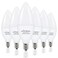 comzler E12 LED Ceiling Fan Light Bulbs 60W Equivalent 5000K Daylight