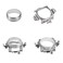H7 LED Headlight Bulb Clips Holder Socket Adapter