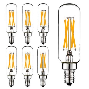 LiteHistory E12 T6 Candelabra Light Bulbs 60 Watt,Dimmable,Warm White 2700K