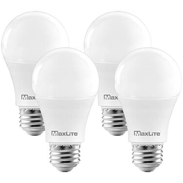 MaxLite A19 LED Bulb, Enclosed Fixture Rated, 75W Equivalent, 1100 Lumens, Dimmable, E26 Medium Base, 2700K Soft White, 4-Count(4 Pack) &euro;&brvbar;