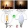 LiteHistory T6 E12 Candelabra Bulb 60 watt,Dimmable,Warm White 2700K,12Pack