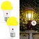 Sunco A19 LED Light Bulb, Dusk to Dawn, Bug Light, E26, 2000K Amber Glow
