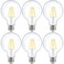 Sunco 6 Pack G25 LED Light Bulb, Globe, E26, 5W=60W, 3000K Warm White