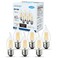 ANWIO Flame Tip B11 Candle Light Bulb E26 LED Filament Candelabra Bulb