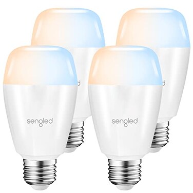 Sengled Zigbee Smart Bulbs, Tunable White 2700K 6500K, Hub Required, Dimmable via Wall Switch, Works with SmartThings and Echo Plus with Built-in Hub, Daylight A19 E26, Voice &amp; APP Control, 4 Pack